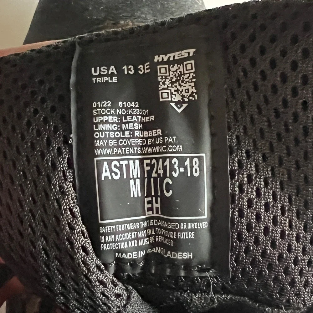 NWOT Hytest FootRests Rival Waterproof Nano Toe 6” Steel Toe Work Boot
